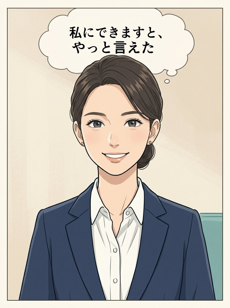 コンサル会社で自分の言葉で語れるようになったミサキ（コマ4）